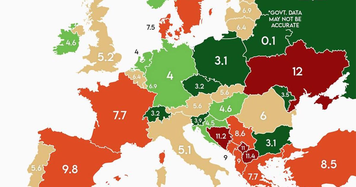 Nova mapa otkrila SUROVU ISTINU: Evo gde je Srbija u odnosu na komšije, podaci za BiH su zabrinjavajući!