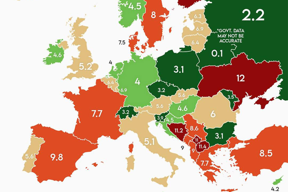 Nova mapa otkrila SUROVU ISTINU: Evo gde je Srbija u odnosu na komšije, podaci za BiH su zabrinjavajući!