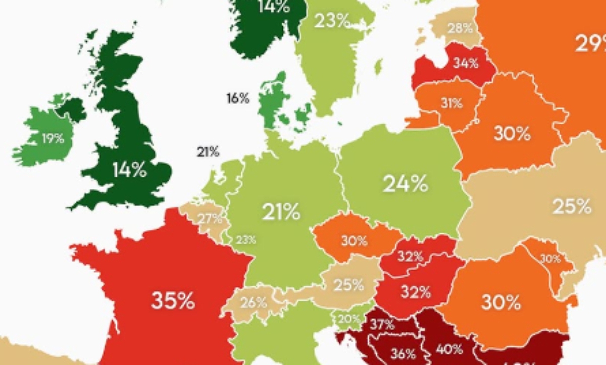 Ova karta Evrope se masovno deli: Gotovo ceo Balkan je u crvenom, a preko Srbije piše 40