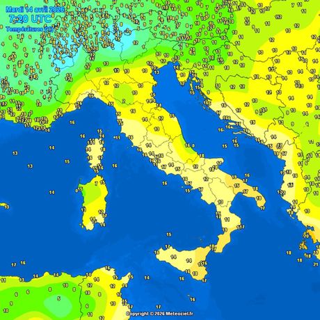 Trenutne temperature vazduha