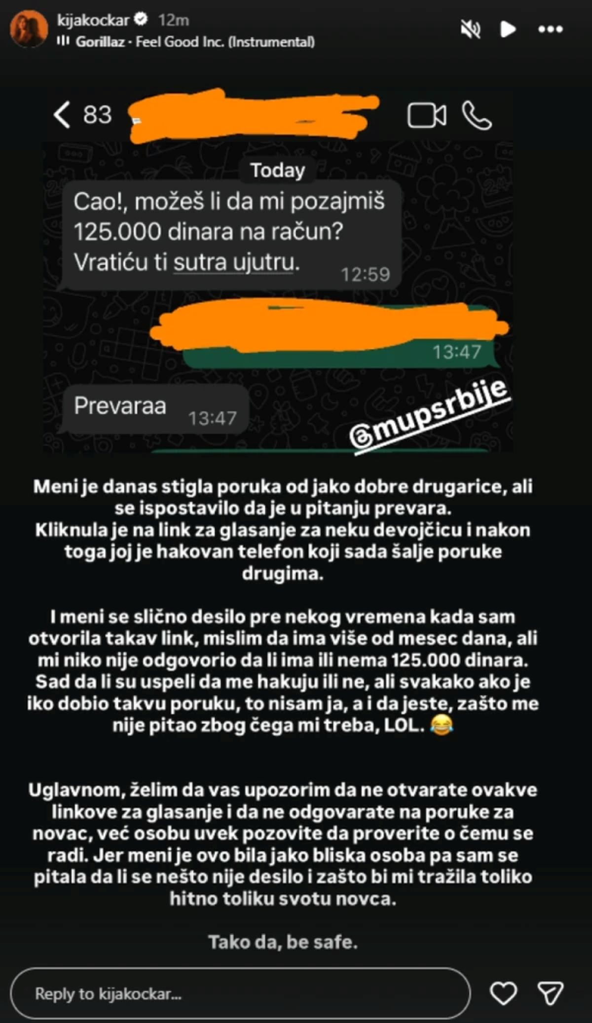 Kija Kockar na meti prevaranata! Oglasila se i javno uputila apel: "Meni je ovo bila jako bliska osoba"