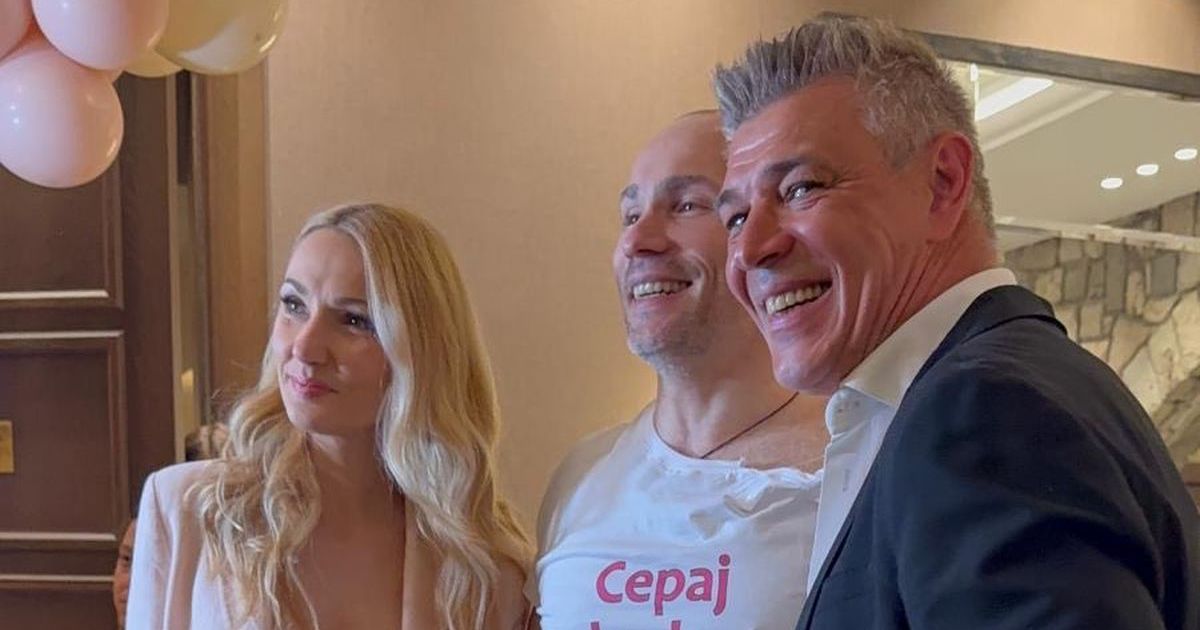Savo Milošević came to Ace's celebration with his partner 10 years his junior: The blonde in a miniskirt stole all the attention