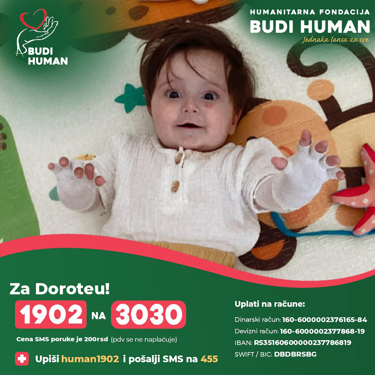 Dorotea je "dete leptir", njena koža je veoma osetljiva: Pomoć joj je hitno potrebna