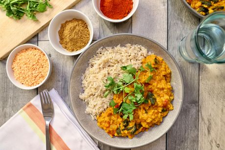 zdrava hrana, večera, pirinač