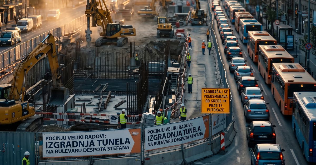 Zna se NOVI TERMIN zatvaranja dela saobraćaja u zoni Bulevara despota Stefana: Naoružajte se strpljenjem!