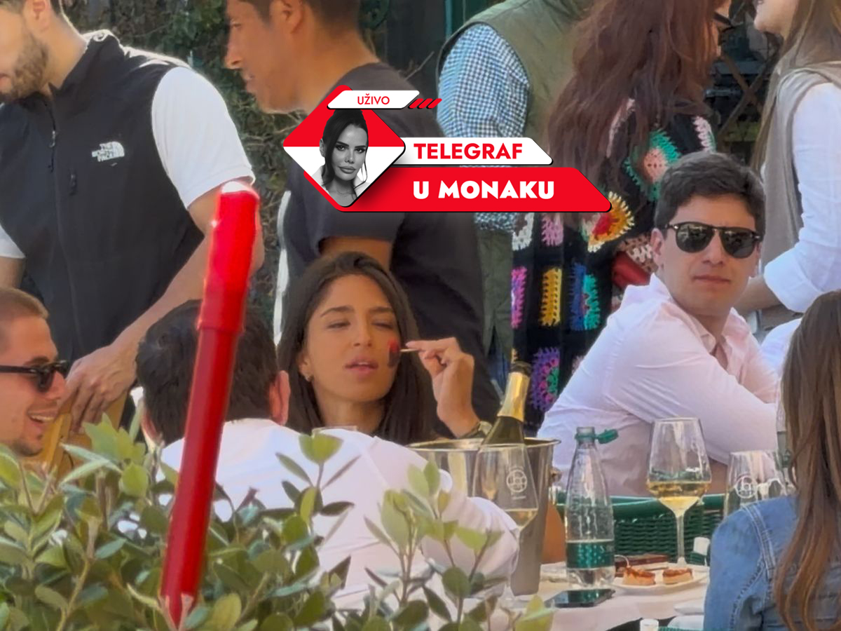 Evo s kim smo uhvatili Đinu sat vremena pre početka slavlja: Pije šampanjac i jede jagode sa milionerima