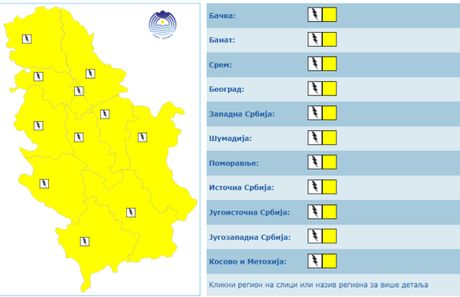 žuti meteoalarm, 20.04.2026.