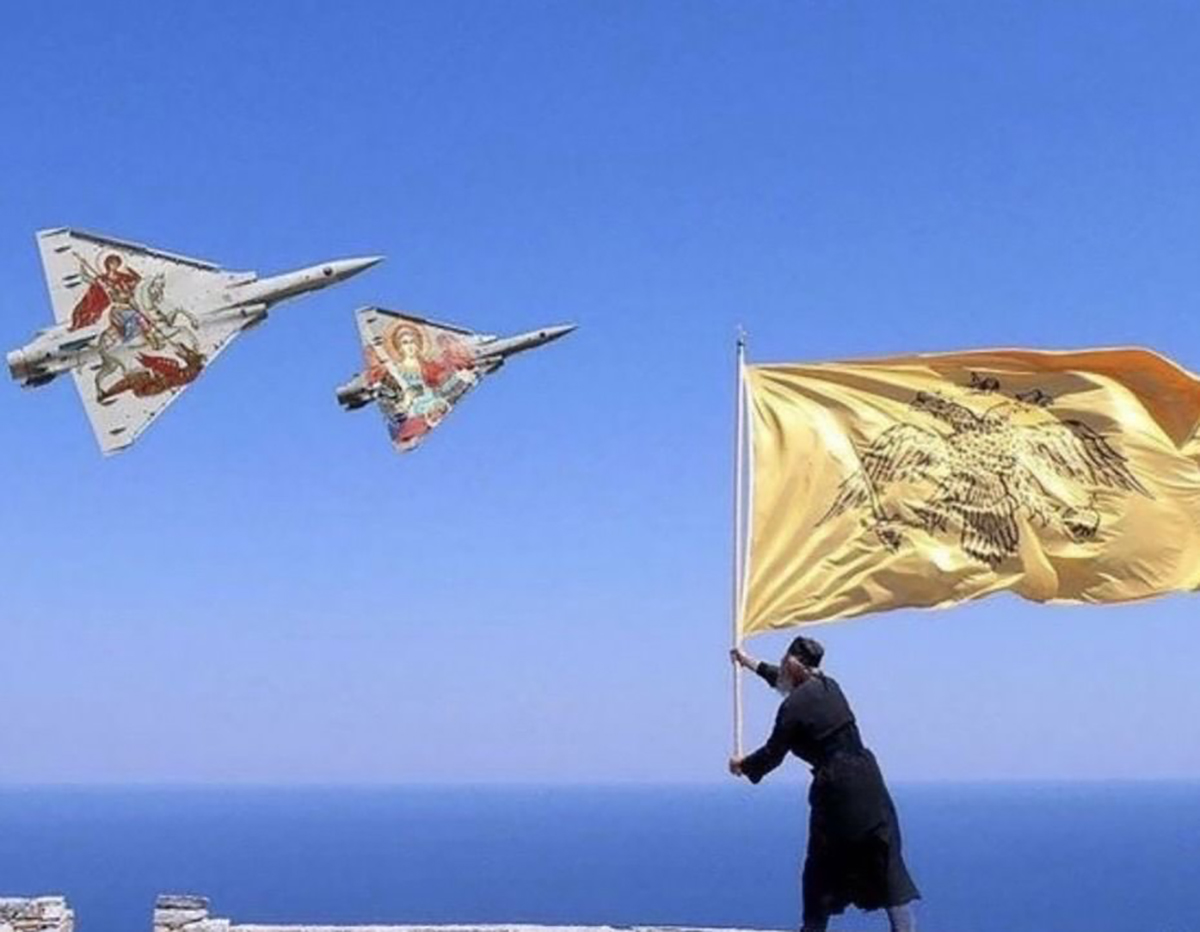 Monah Josif je savremeni zaštitnik grčkih vojnika: Sa Svete Gore zastavom pozdravlja grčke pilote i mornare