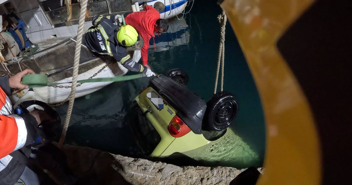 Noćna drama na Krku: Automobil upao u more, vatrogasci pojurili u akciju spasavanja