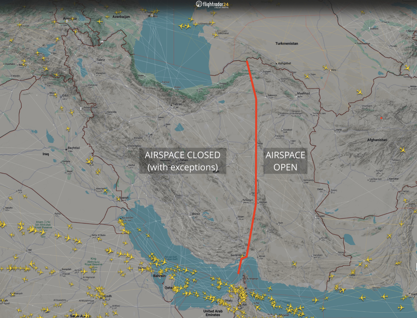 Iran delimično otvorio vazdušni prostor: Prvi letovi već koriste istočne rute