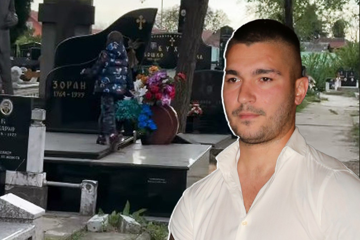 Mirko Šijan odveo sinove na očev grob: Dečaci ljubili dedin spomenik, pored groba statua u prirodnoj veličini