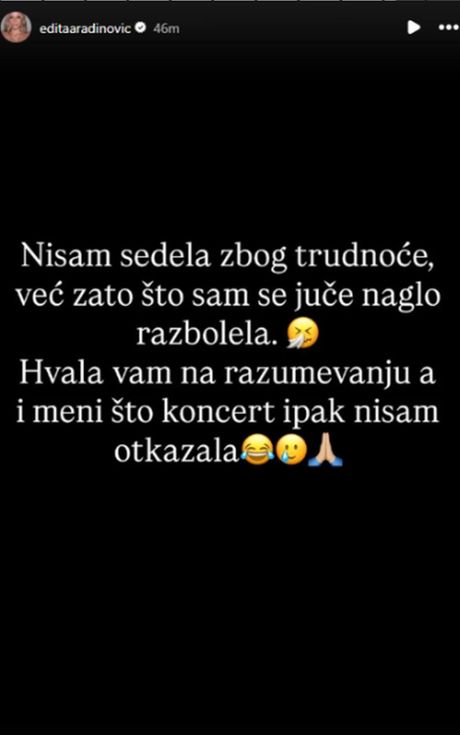 Objava Edite Aradinović