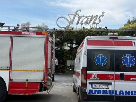 Požar, restoran Franš, vatrogasci, Hitna pomoć