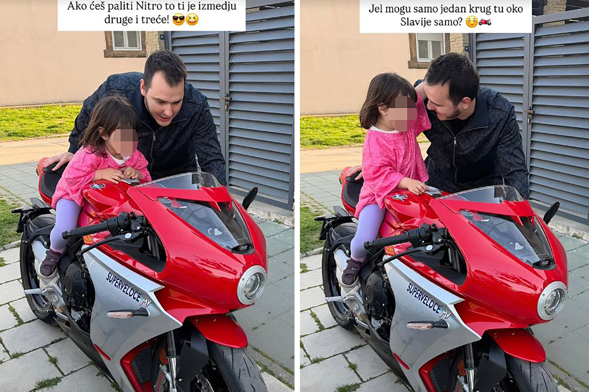 Ćerka na motoru od 23.000 evra! Aleksa Balašević pokazao kako Vera (4) uživa: "Da li mogu krug oko Slavije?"