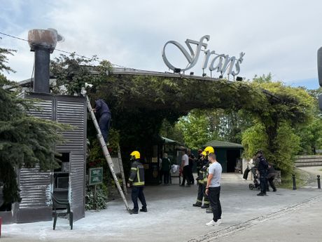 Požar, restoran Franš, vatrogasci, Hitna pomoć