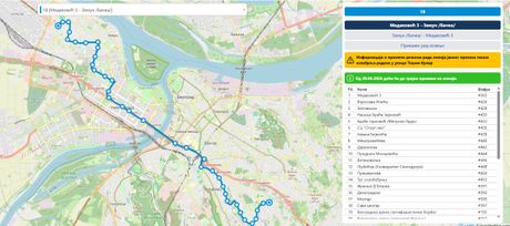 Otvaranje stajališta Beograd jug, izmene na liniji 18
