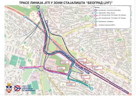Otvaranje stajališta Beograd jug, izmenje trase 18, 39, 36