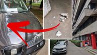 OPASNO PO ŽIVOT! Pao ogroman komad fasade u Bloku 21, tik pored dečijeg parka! Jezivo