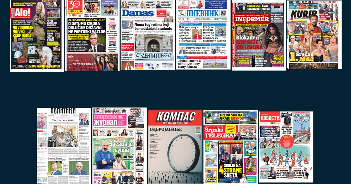 HEADLINES OF HOLIDAY EDITIONS: Flipping through printed editions until May 3, 2026