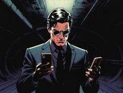 Biznismen mobilni telefoni