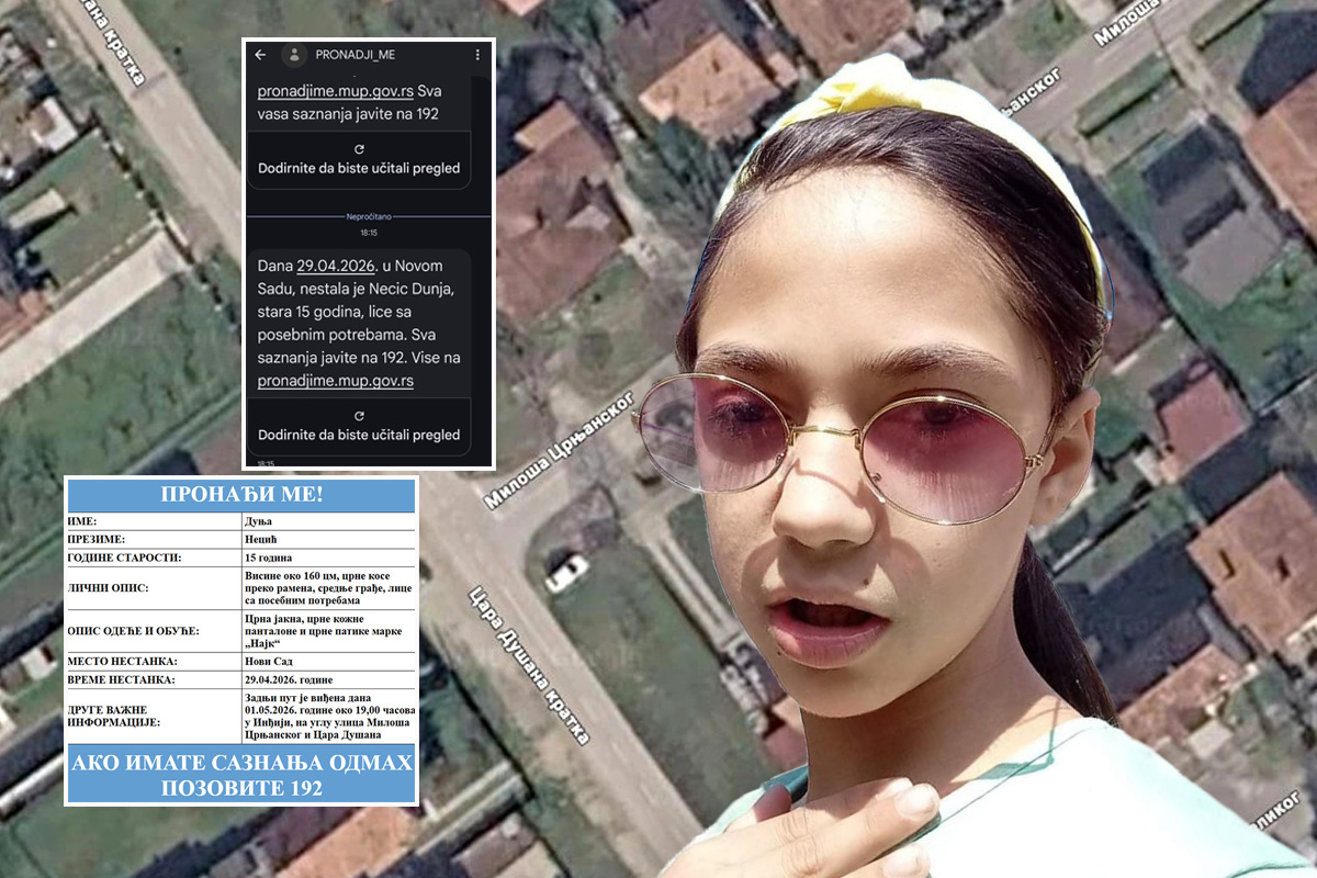 OVDE je poslednji put viđena Dunja Necić (15): Pobegla sa drugarima iz škole, izgubio joj se svaki trag!