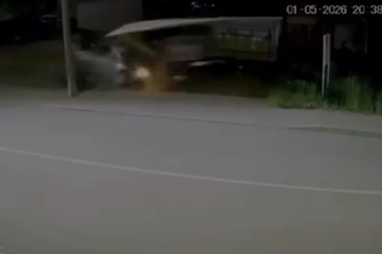 Žestok udes u Vrnjačkoj Banji: Zakucao se velikom brzinom u parking, kamere sve snimile