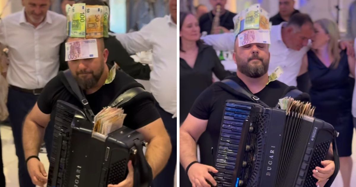 Borko Radivojević "Set the Networks on Fire"! Guests Adorned Him with Banknotes, "Crown" of 1,000 Euros Went Viral