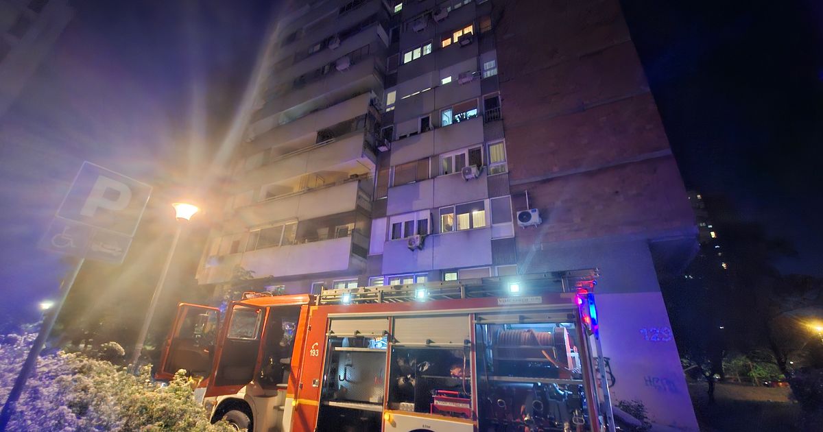 First images from the scene of the fire in New Belgrade: Firefighters blocked the street, vehicles cannot pass
