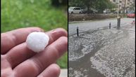 Srpski grad na udaru STRAŠNE oluje! Zabeleli se putevi od grada, a potoci liju ulicama (VIDEO)