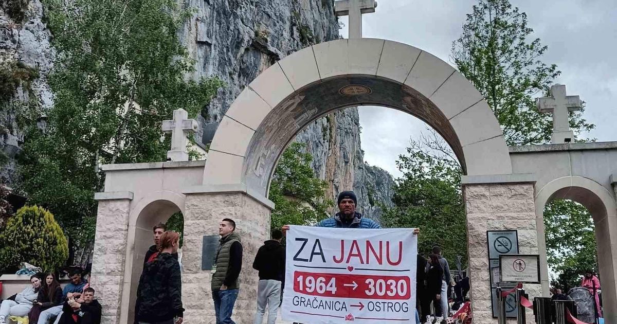 When you know who you are walking for, there is no giving up: Ivan arrived at Ostrog after six days and 300 km, all for little Jana