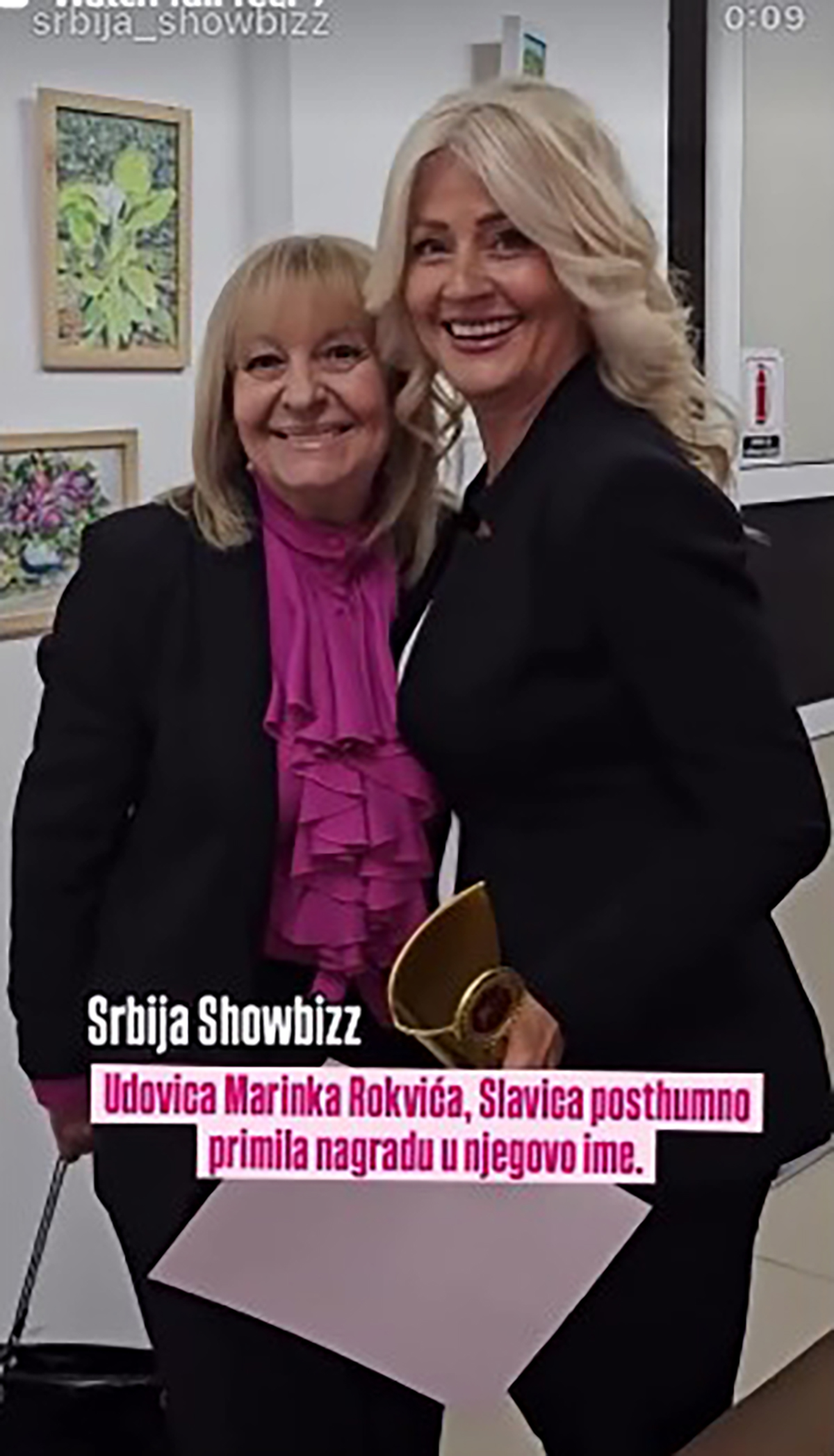 Slavica Rokvić oduševila javnost sofisticiranim izgledom: Ovako je primila posthumno nagradu u ime supruga