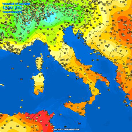 Trenutne temperature vazduha