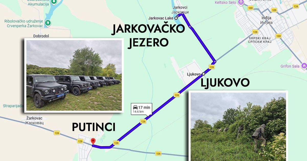 Slike pretrage jezera kod Inđije u potrazi za telom Nešovića: Mapa svih ...