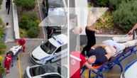 EKSKLUZIVAN SNIMAK RANJENOG VLASNIKA RESTORANA NA NOVOM BEOGRADU: Iznose ga na nosilima, svestan i zavijen!