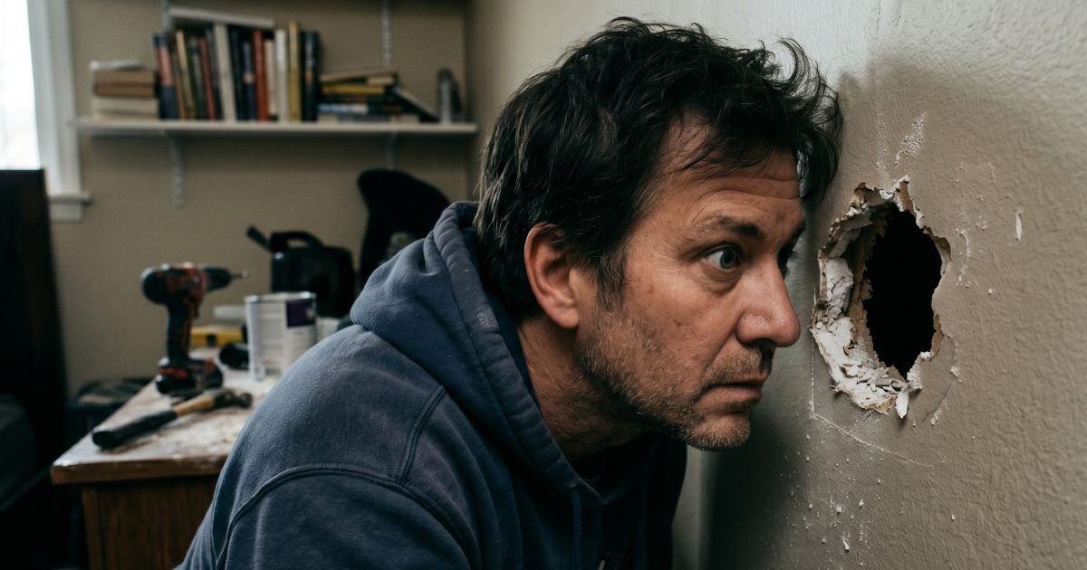 Creepy sounds woke him up at night: He made a hole in the wall and was stunned by the discovery!