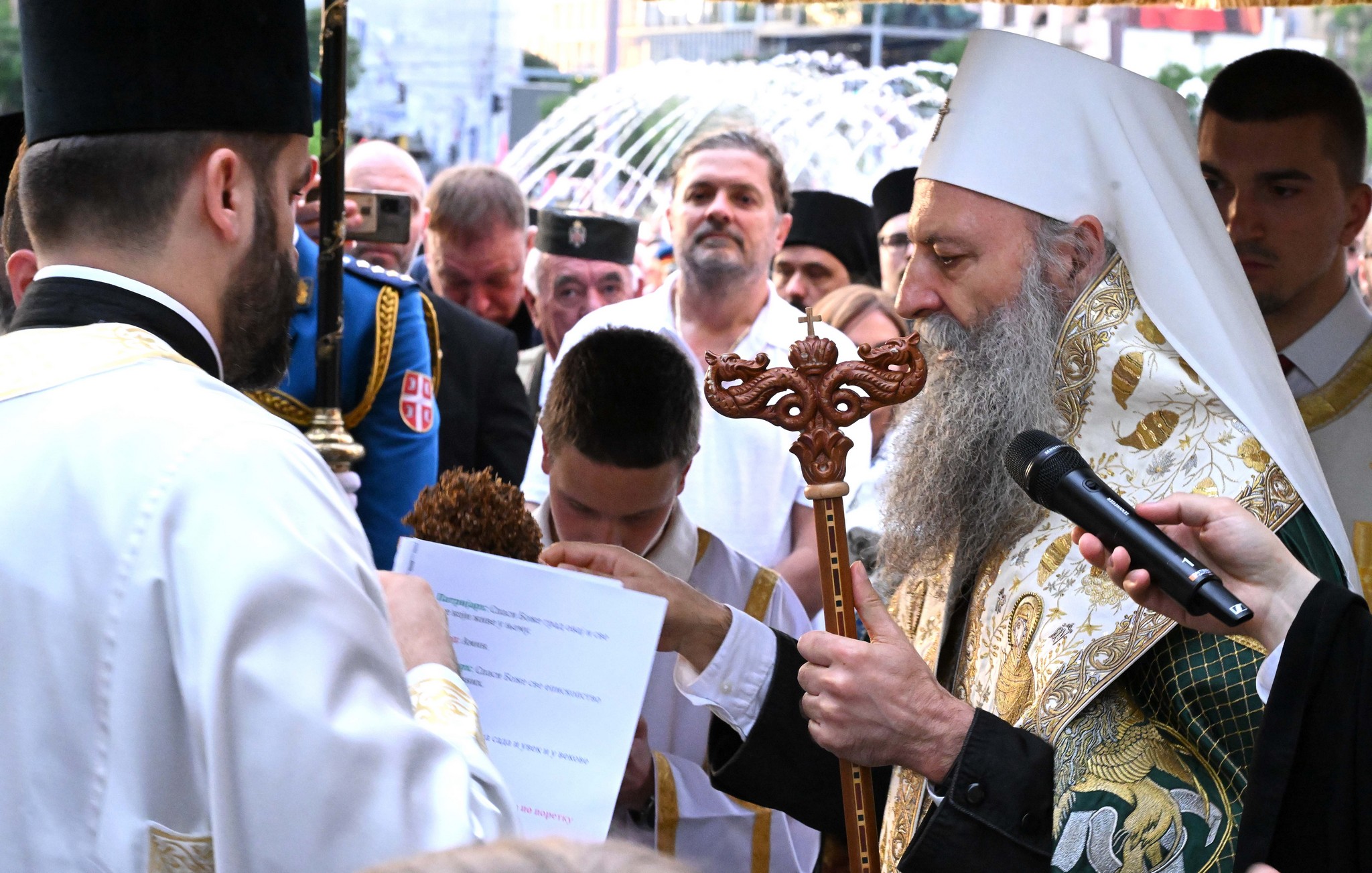 Iguman manastira Vatoped posetio Eparhiju Bačku zajedno sa patrijarhom Porfirijem