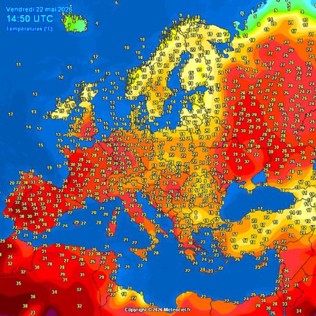 Tempeature vazduha 22. maja Tempeature vazduha 22. maja