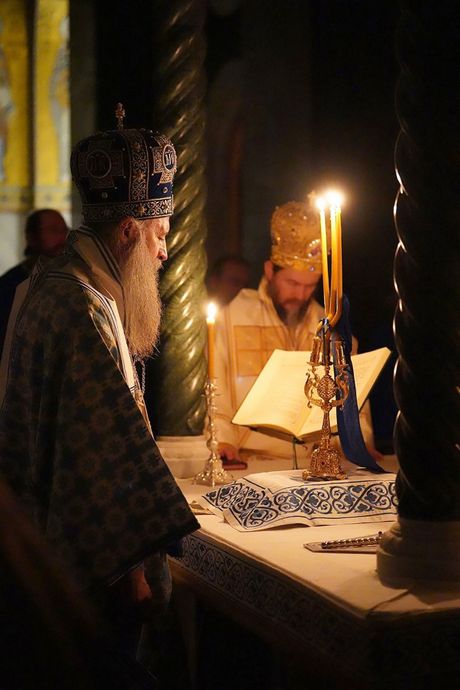 Hram Svetog Save bdenje liturgija Časni Pojas Presvete Bogorodice