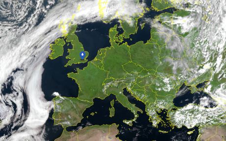 Satelitski snimci i trenutne temperature zraka u Evropi