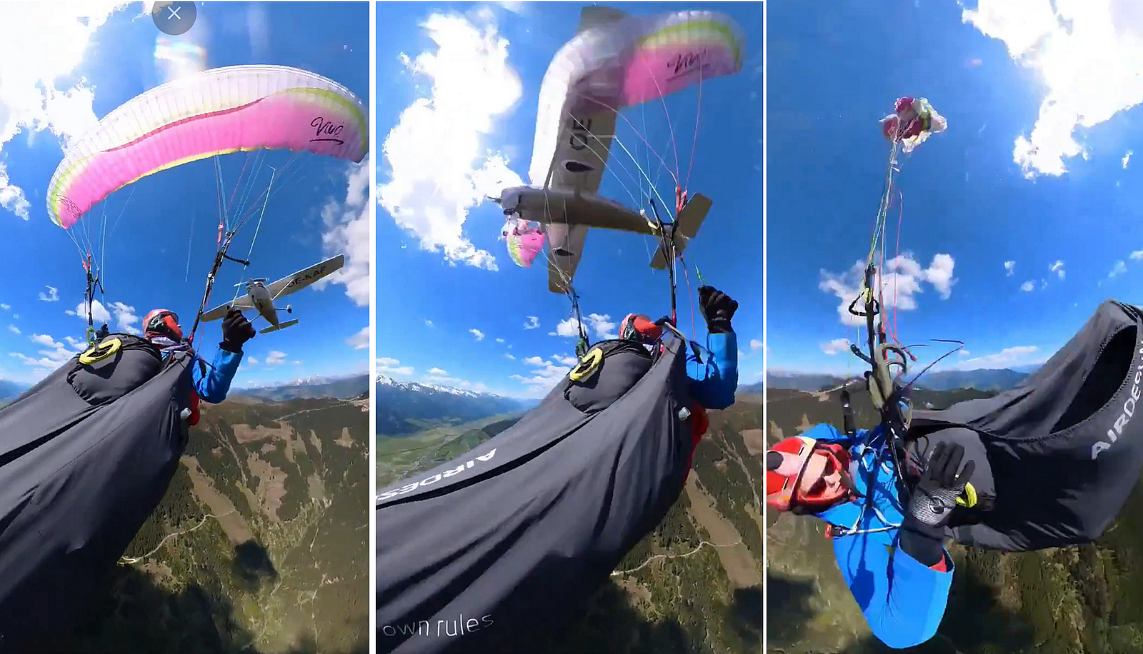 VIDEO: Avion pocepao paraglajder, pilotkinja se dva minuta borila za život