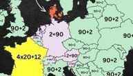 Objavljena nova karta Evrope, mnogi su zapanjeni: Preko Srbije piše 90+2, a pogledajte Francusku