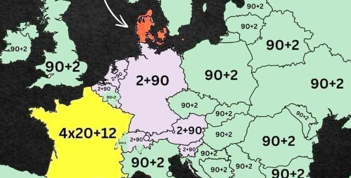 Objavljena nova karta Evrope, mnogi su zapanjeni: Preko Srbije piše 90+2, a pogledajte Francusku