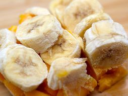 zamrznuta banana, banana, zamrznute banane, iseckana banana, voće
