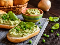 pesto, grašak