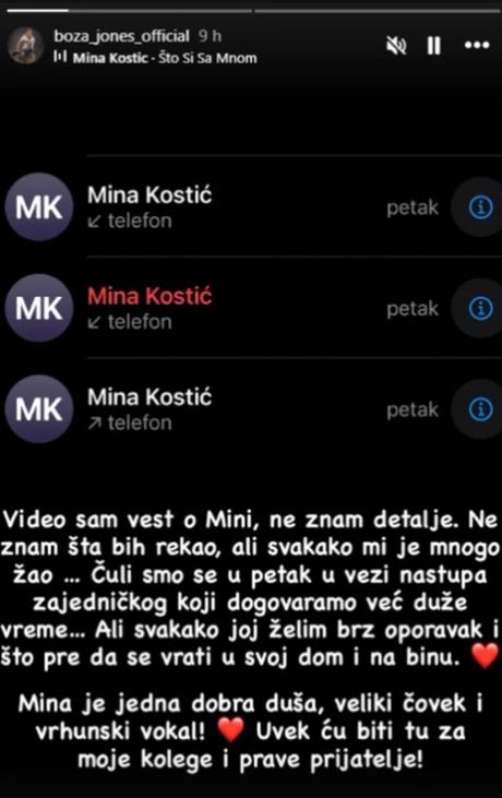 Mina Kostić, Boža Džons