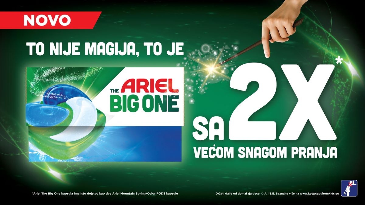 Ariel predstavlja The Big One – novu generaciju pranja bez kompromisa