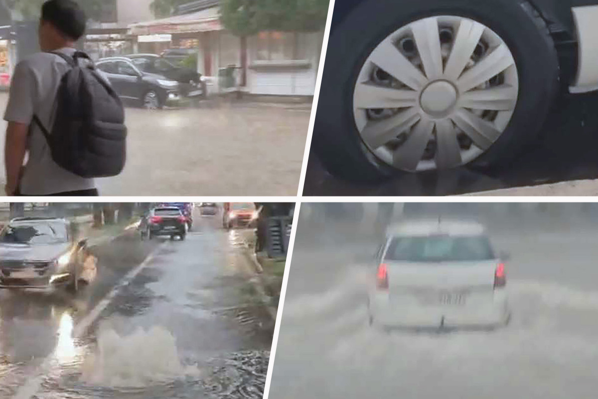 Užasno nevreme pogodilo Biograd: Automobili plivaju po ulici, totalni kolaps na Jadranu!