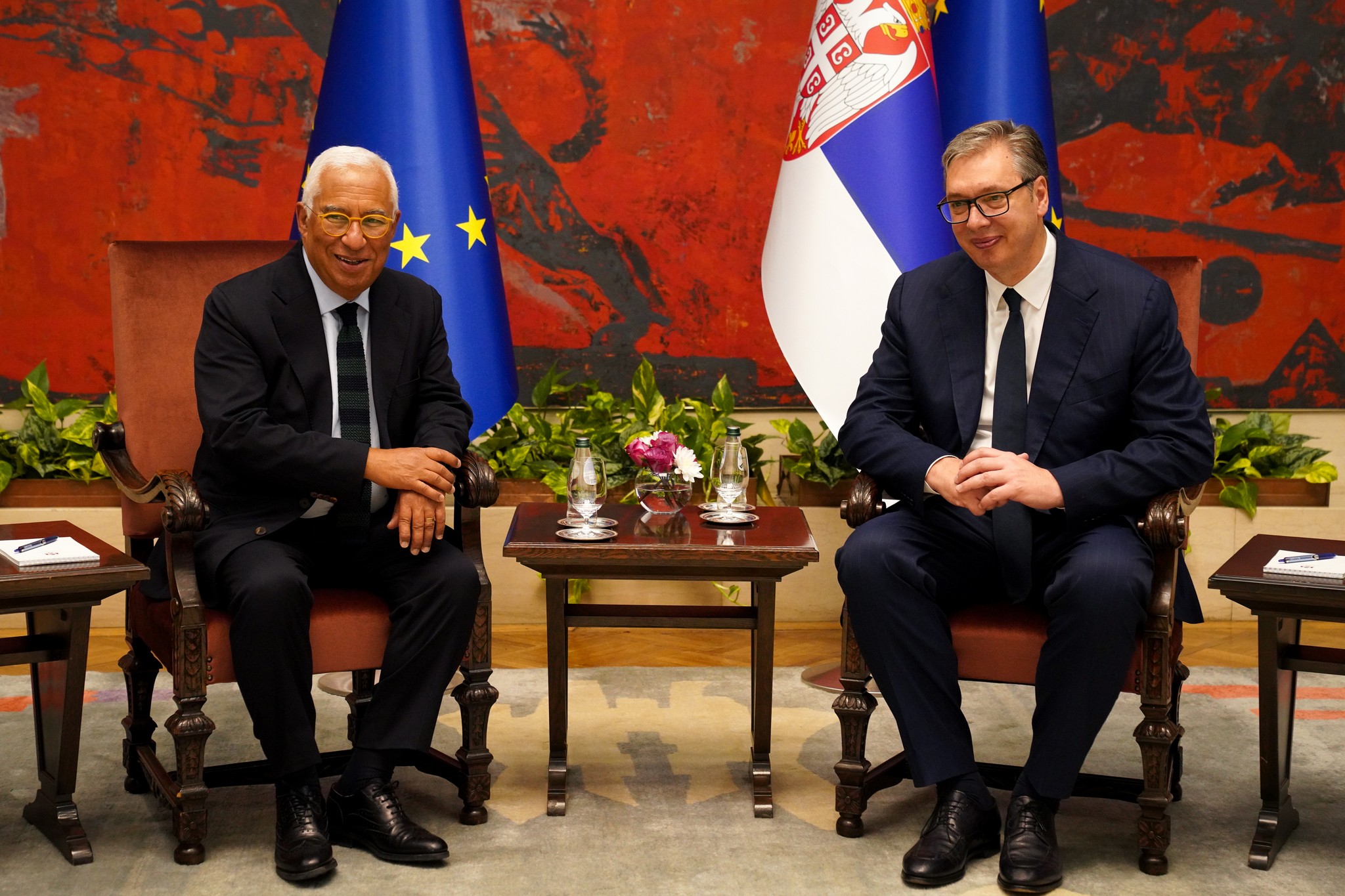 Vucic talks about open exchange of ideas and plans for the future with EU's Costa