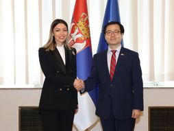 Adrijana Mesarović , sa ministrom trgovine Republike Koreje Jeom Han-Kuom