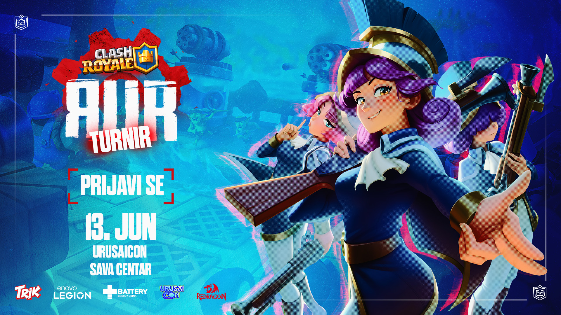 Prijavi se za Clash Royale 1v1 turnir na Urusai Conu – 13.06!